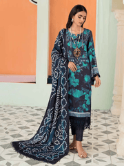 NUREH Signature Unstitched Printed Linen 3Pc Suit SP-20
