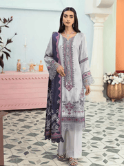 NUREH Signature Unstitched Printed Linen 3Pc Suit SP-22