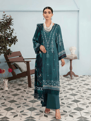 NUREH Signature Unstitched Printed Linen 3Pc Suit SP-24