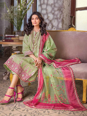 GulAhmed Summer Premium Embroidered Lawn Unstitched 3Pc Suit SP-32001