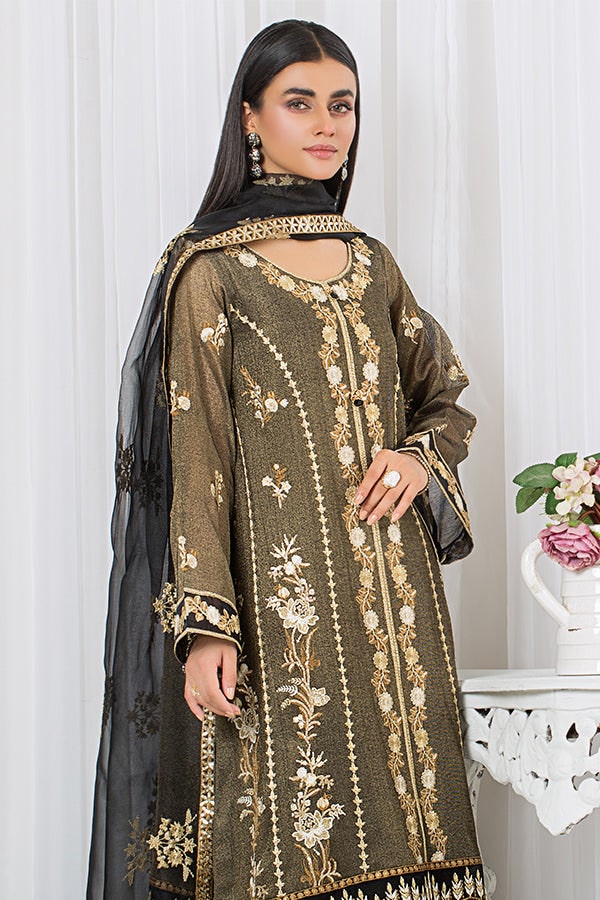 Imrozia Serene Premium Embroidered Pret 3Pc Suit SP-33 Midnight