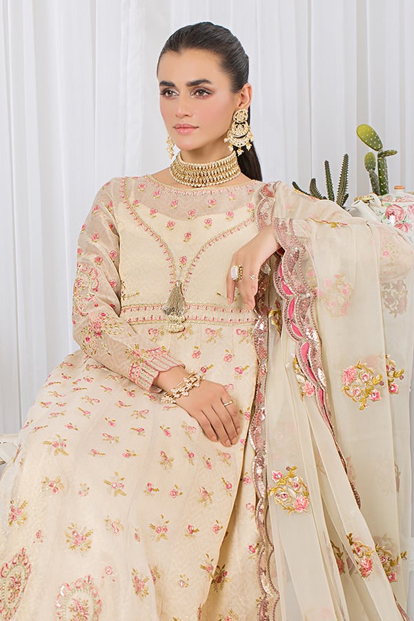 Imrozia Serene Premium Embroidered Pret 3Pc Suit SP-38 Noir Foncé