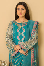Serene Premium Embroidered Pret 3Pc Suit SP-39 Turquoise