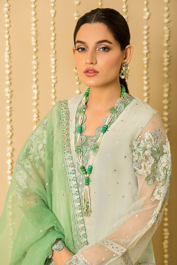 Serene Premium Embroidered Pret 3Pc Suit SP-40 Ravishing Mint