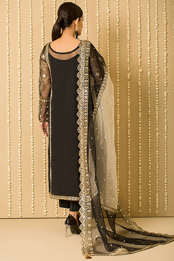 Serene Premium Embroidered Pret 3Pc Suit SP-41 Black