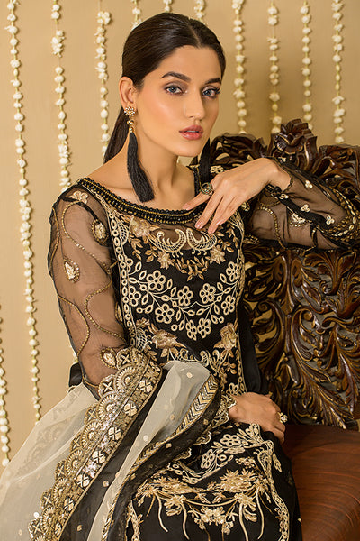 Serene Premium Embroidered Pret 3Pc Suit SP-41 Black