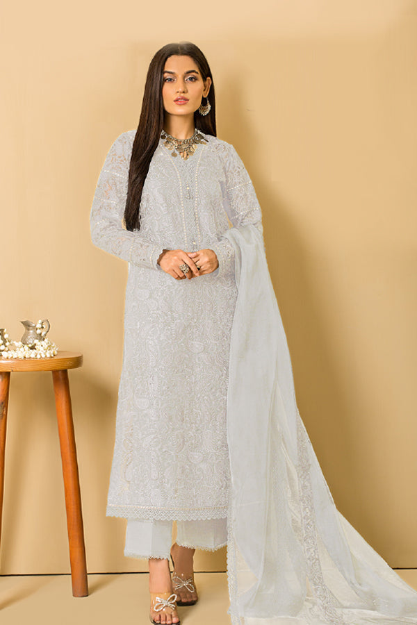 Serene Premium Embroidered Pret 3Pc Suit SP-43 Black Paisley