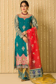 Serene Premium Embroidered Pret 3Pc Suit SP-44 Precious Sea Green