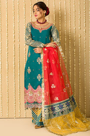 Serene Premium Embroidered Pret 3Pc Suit SP-44 Precious Sea Green