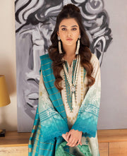 NUREH Signature Unstitched Printed Lawn 3 Piece Suit SP-44