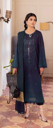 NUREH Signature Unstitched Printed Lawn 3 Piece Suit SP-45