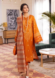 NUREH Signature Unstitched Printed Lawn 3 Piece Suit SP-46