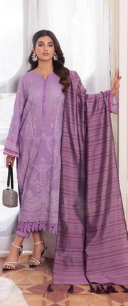 NUREH Signature Unstitched Printed Lawn 3 Piece Suit SP-48