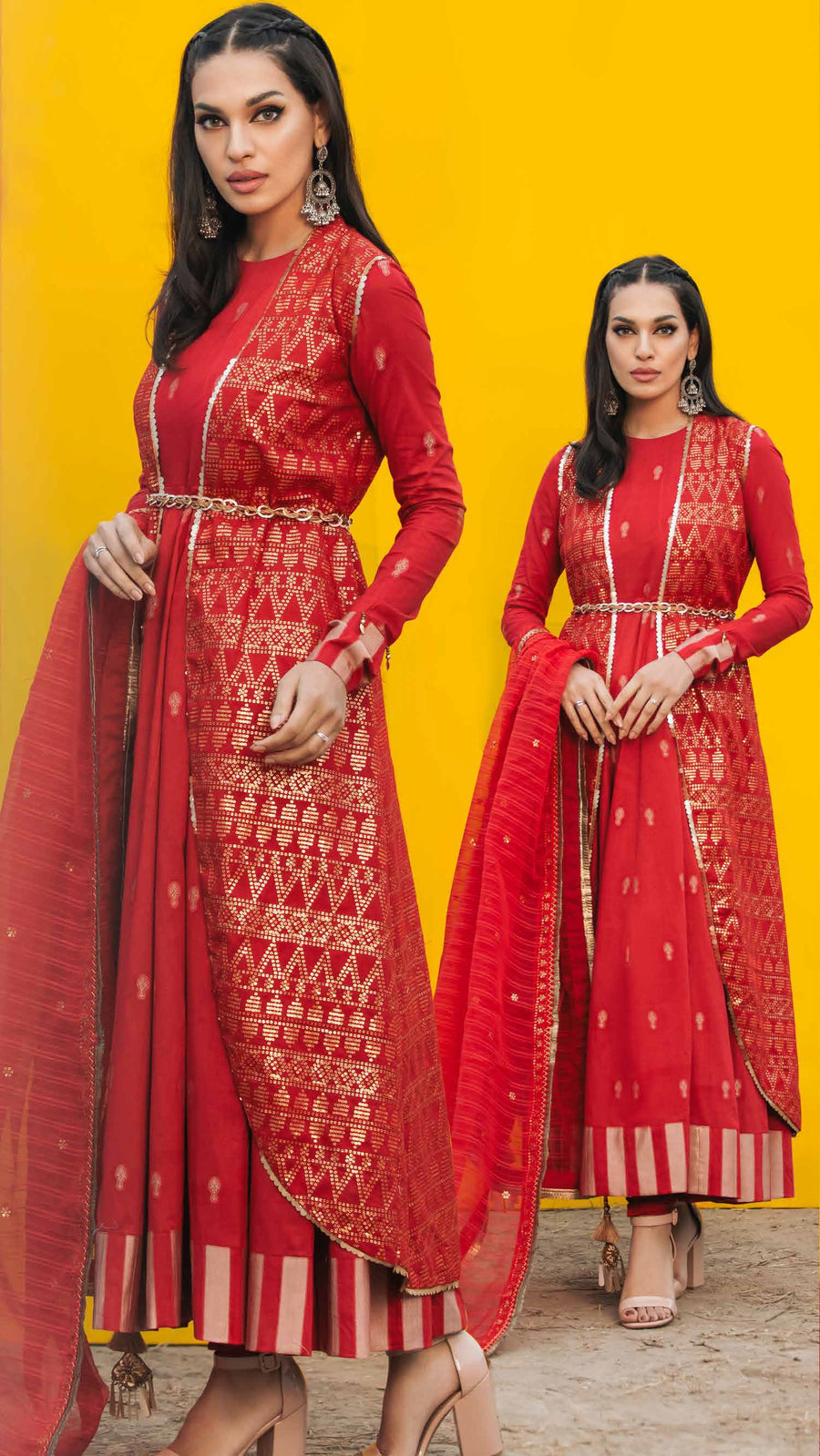 Gul Ahmed Festive Eid 2021 Luxury Lawn 3 Piece Embroidered Suit SP05 - FaisalFabrics.pk