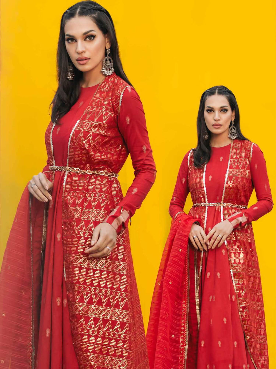 Gul Ahmed Festive Eid 2021 Luxury Lawn 3 Piece Embroidered Suit SP05 - FaisalFabrics.pk