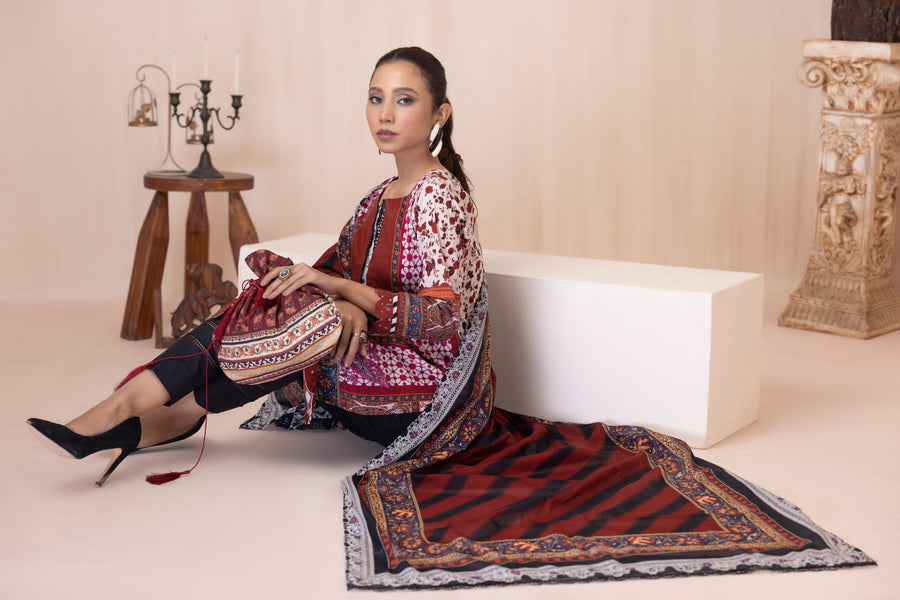 Regalia Salina Vol-03 Unstitched Printed Lawn 3Pc Suit SPLV3-09
