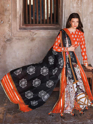 GulAhmed Summer Essential Lawn Unstitched Printed Saree SR-32004