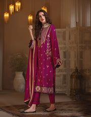 Rayon by Sifa Embroidered Winter 3Pc Unstitched Suit SR21-01 Iris - FaisalFabrics.pk