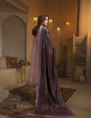 Rayon by Sifa Embroidered Winter 3Pc Unstitched Suit SR21-05 Mauve Petal - FaisalFabrics.pk
