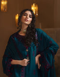 Rayon by Sifa Embroidered Winter 3Pc Unstitched Suit SR21-07 Teal Ocean - FaisalFabrics.pk
