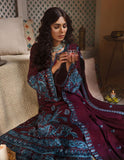 Rayon by Sifa Embroidered Winter 3Pc Unstitched Suit SR21-08 Plum Wine - FaisalFabrics.pk