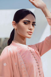 Alkaram Spring Summer Vol-01 Foil Slub Lawn 3pc Suit SS-16.1-21-Pink - FaisalFabrics.pk
