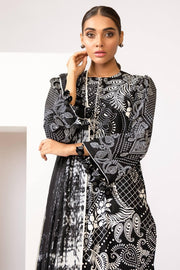 Alkaram Spring Summer Vol-01 Printed Lawn 2pc Suit SS-34.1-21-Black - FaisalFabrics.pk