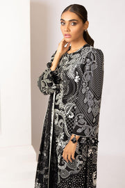 Alkaram Spring Summer Vol-01 Printed Lawn 2pc Suit SS-34.1-21-Black - FaisalFabrics.pk