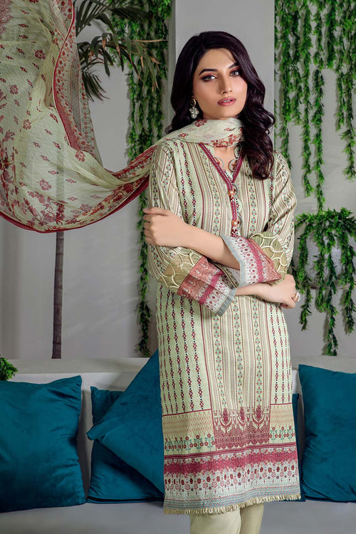 Bonanza Satrangi Printed Lawn 2Pc Suit SSO222P21Twine - FaisalFabrics.pk
