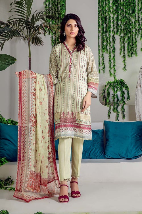 Bonanza Satrangi Printed Lawn 2Pc Suit SSO222P21Twine - FaisalFabrics.pk