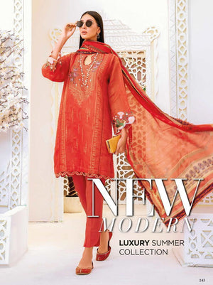 GulAhmed Summer Premium Embroidered Lawn Unstitched 3Pc Suit ST-32002