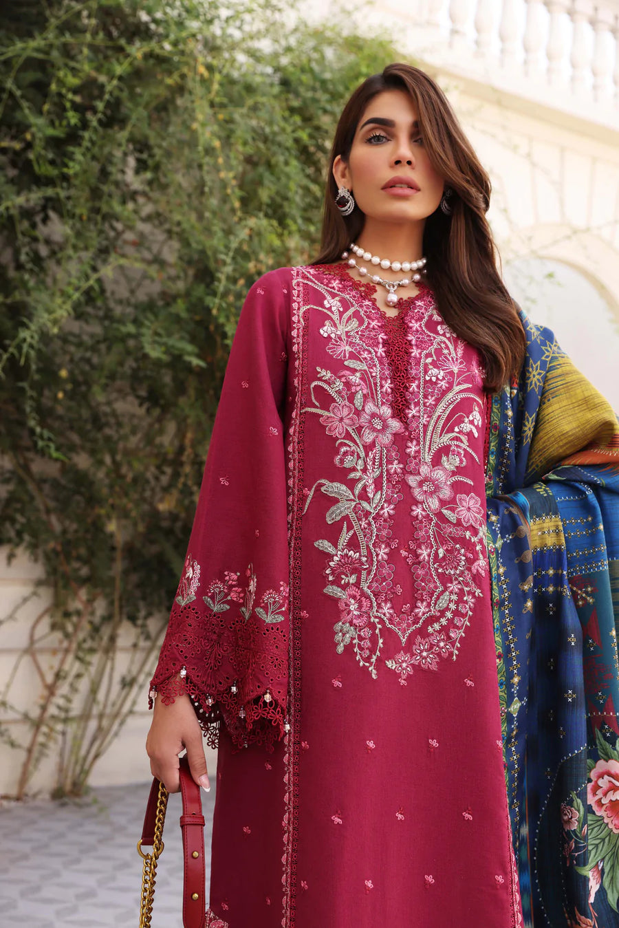 Sable Vogue Amalachi Embroidered Unstitched 3Pc Suit SWC-04-22