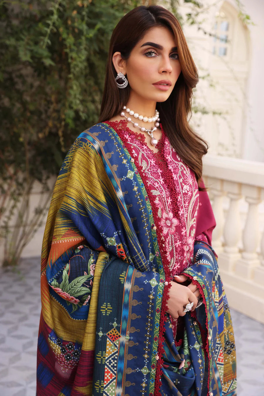 Sable Vogue Amalachi Embroidered Unstitched 3Pc Suit SWC-04-22