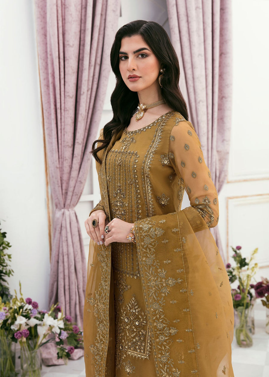 Akbar Aslam Sylvia Luxury Formal Unstitched Organza Suit - SYNTHIA