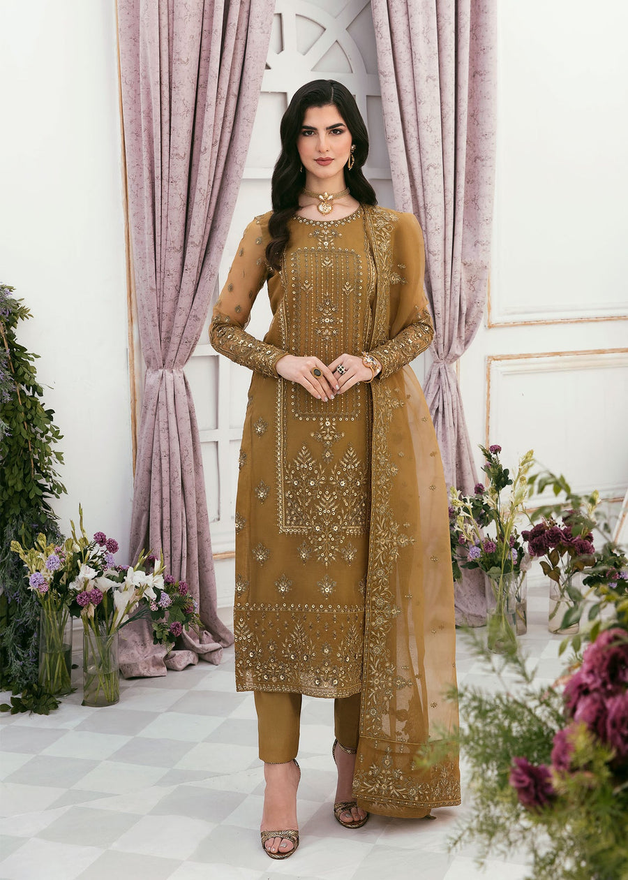 Akbar Aslam Sylvia Luxury Formal Unstitched Organza Suit - SYNTHIA