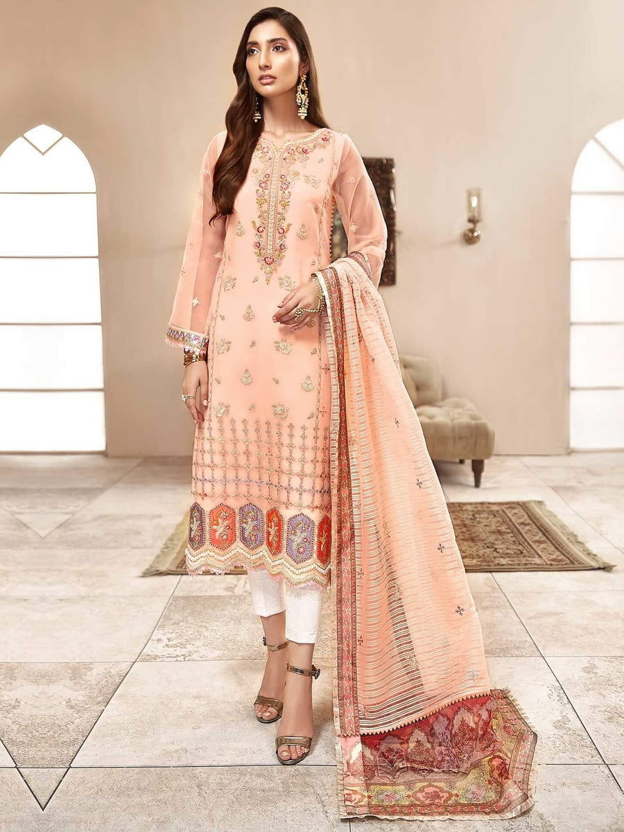 NOOR by Saadia Asad Shanaya Festive Lawn 2020 3PC Suit SHFES-D1-A - FaisalFabrics.pk