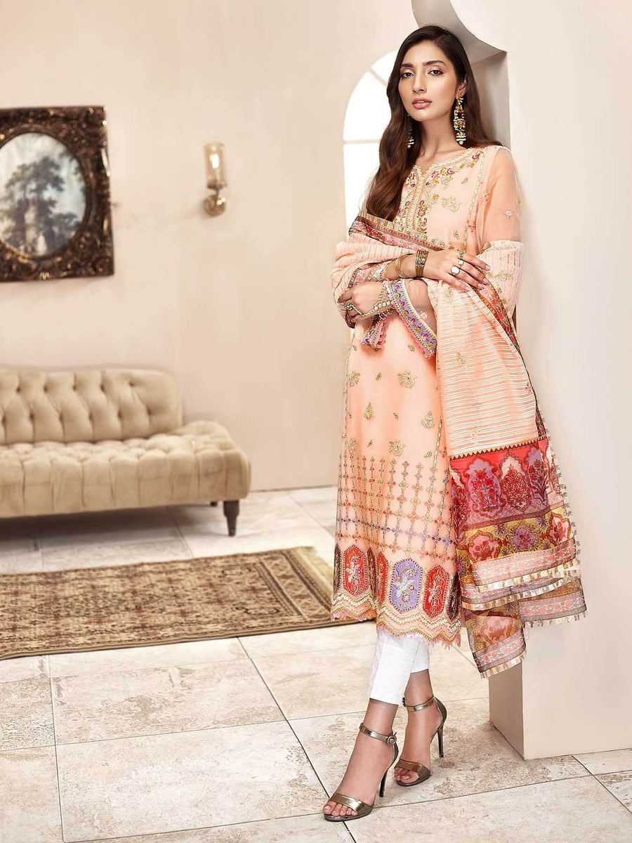 NOOR by Saadia Asad Shanaya Festive Lawn 2020 3PC Suit SHFES-D1-A - FaisalFabrics.pk