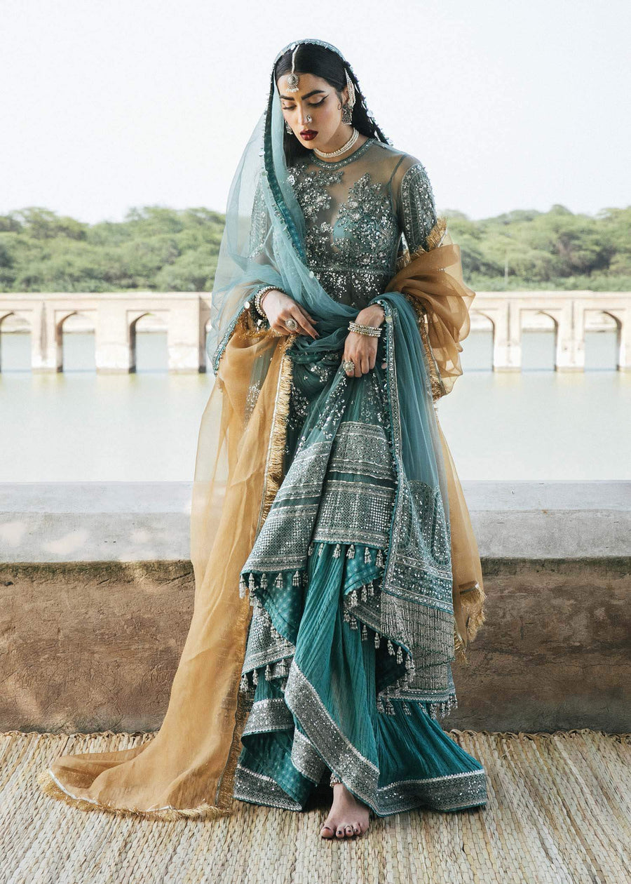 Paar by Hussain Rehar Festive Unstitched 3Pc Net Suit - Safeena