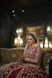 Sumaria’s Couture Bridal Stitched 3Pc Suit - Saffron Bridal