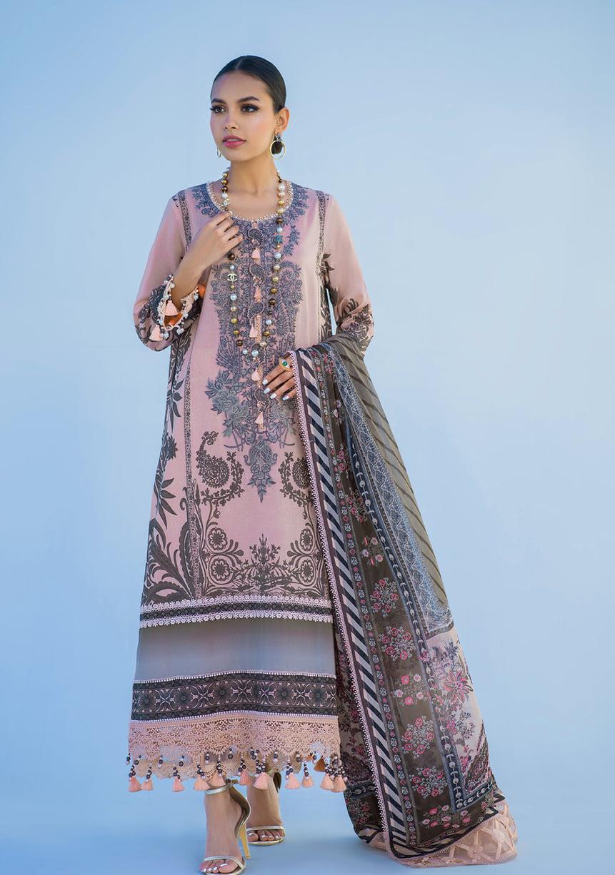Sana Safinaz Muzlin SS'22 Luxury Lawn Unstitched 3Pc Suit 10B