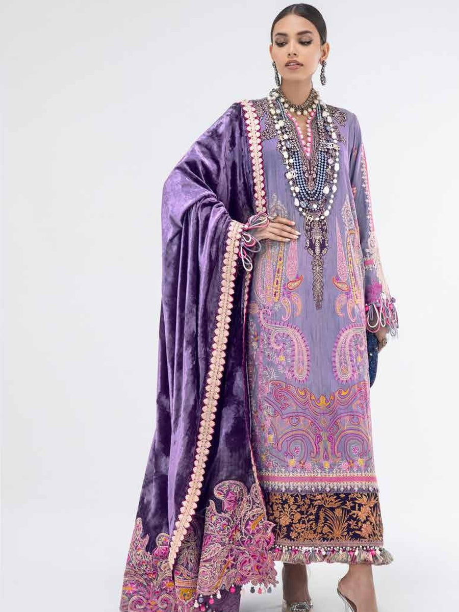 Sana Safinaz Teri Qasam Luxury Formal Unstitched 3PC Suit D-02 A - FaisalFabrics.pk