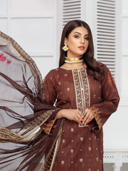 Sanam Saeed Embroidered Eid Lawn Unstitched 3 PCS Suit D-08 - FaisalFabrics.pk