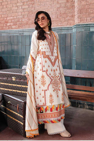 Rang Rasiya Safarnama Embroidered Cotton Unstitched 3Pc D-07 Sawera