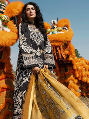 Mushq Lawana Embroidered Luxury Lawn Unstitched 3Pc Suit MSL-23-13 Sawika