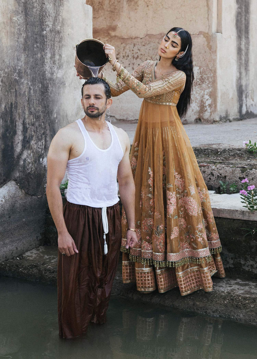 Paar by Hussain Rehar Festive Unstitched 3Pc Organza Suit - Sehar