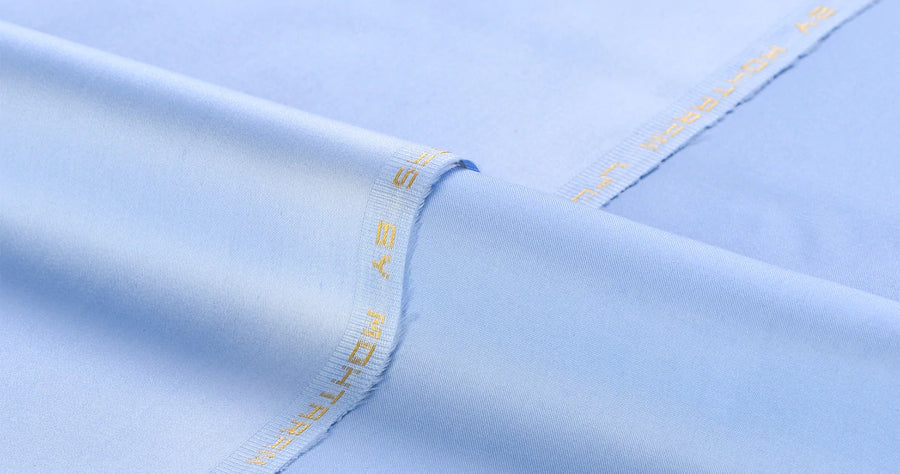 Mohtaram ROHTAS Men’s Cotton Shalwar Kameez Suit for Summer - Sky Blue