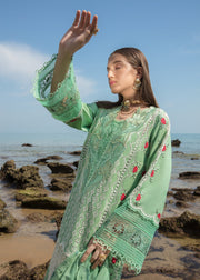 Crimson Embroidered Luxury Lawn Unstitched 3Pc Suit - Spring Blooms (A)