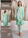 LimeLight Summer Unstitched Printed Lawn 2 Piece Suit U1429 Sea Green