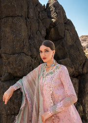 Crimson Embroidered Luxury Lawn Unstitched 3Pc Suit - Summer Rosettes (B)