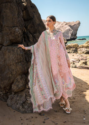 Crimson Embroidered Luxury Lawn Unstitched 3Pc Suit - Summer Rosettes (B)